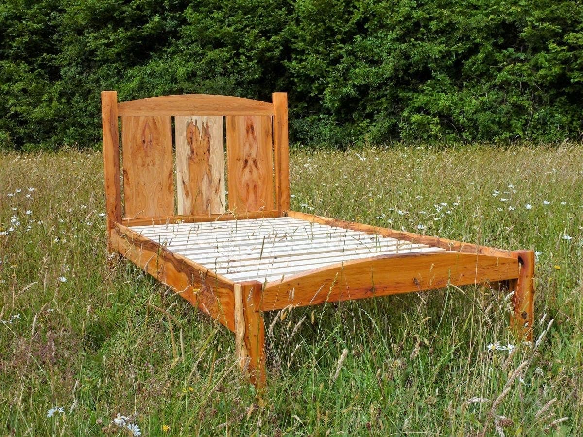 handmade singely yew wood bed