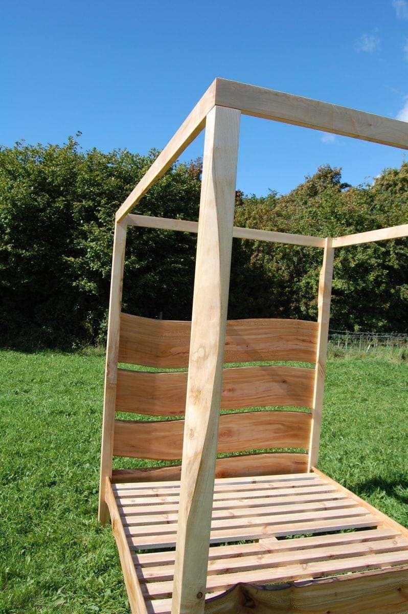 Jim Sharples Furniture waney edged four poster bed 029