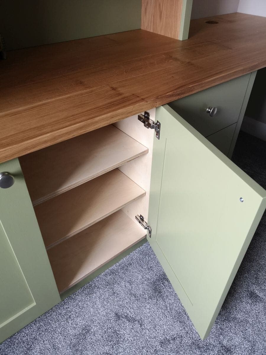 Plywood cupboards
