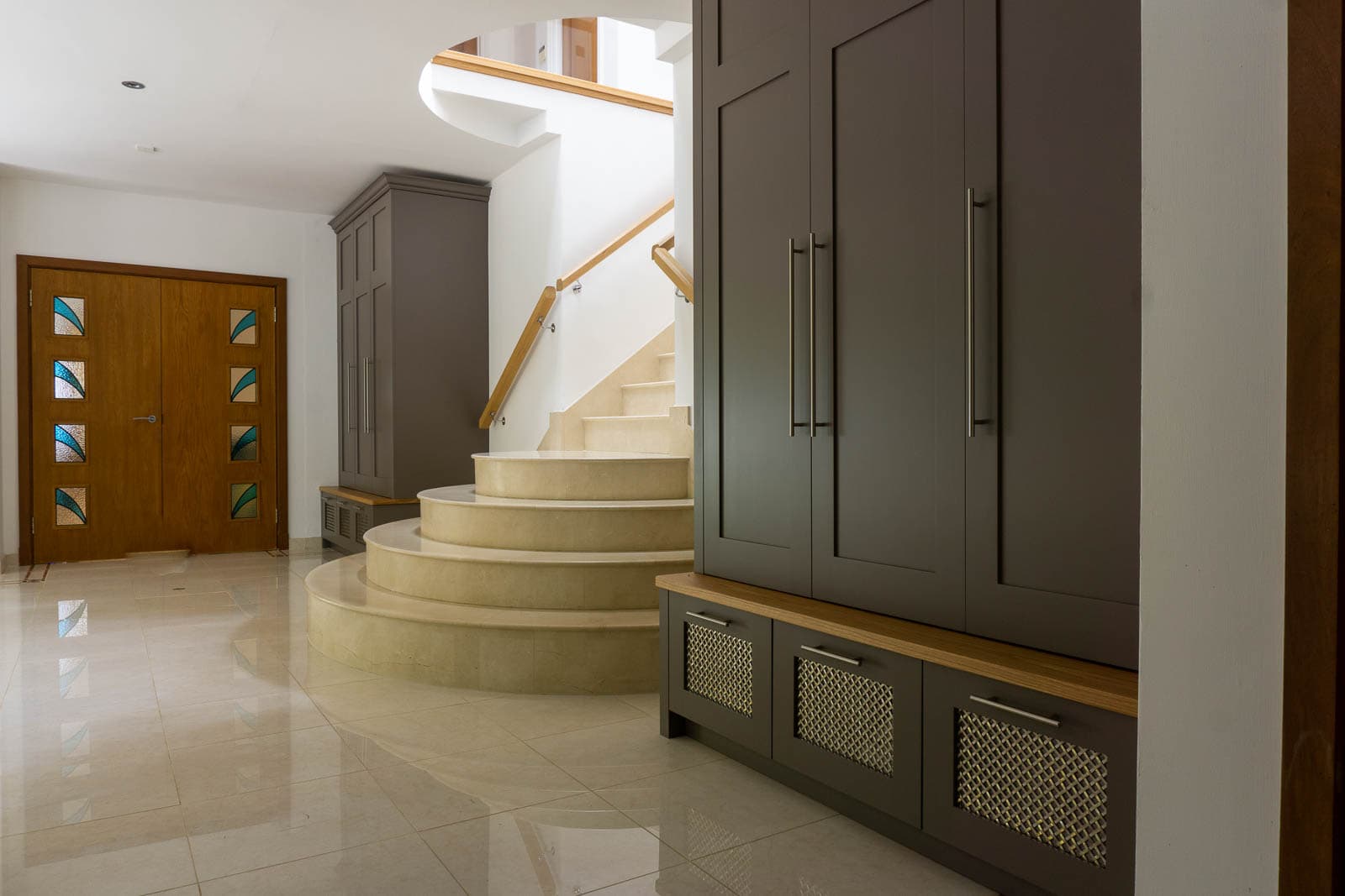 matching mudroom cupboards with shoe drawers bench seat bristol
