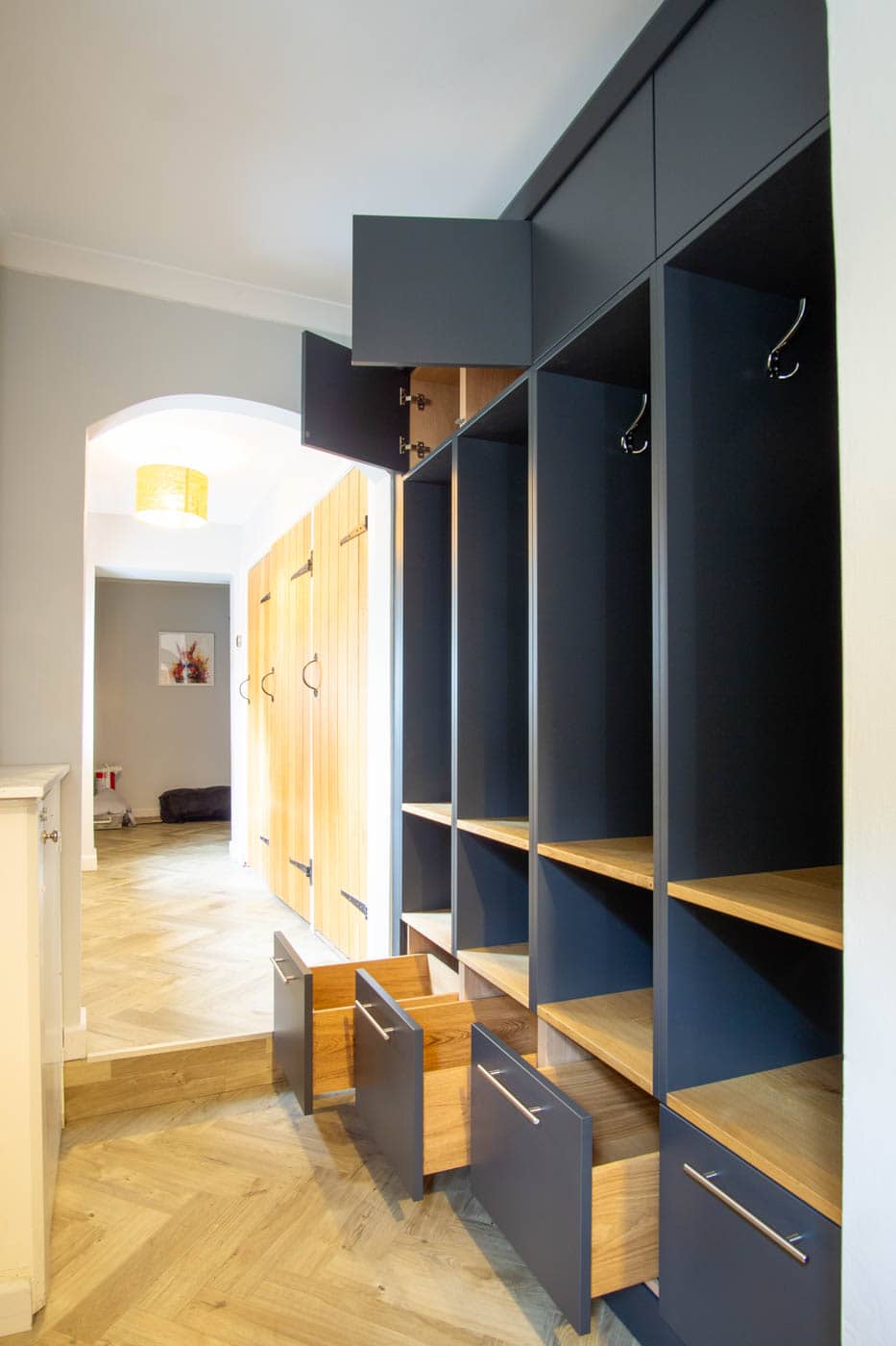 hallway storage boot room hand made bristol uk